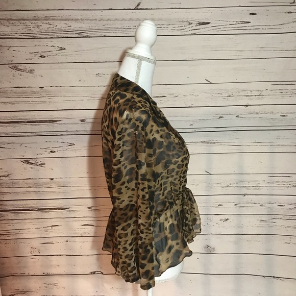 🌹Just in - Forever 21 Leopard print top, L - Picture 4 of 8